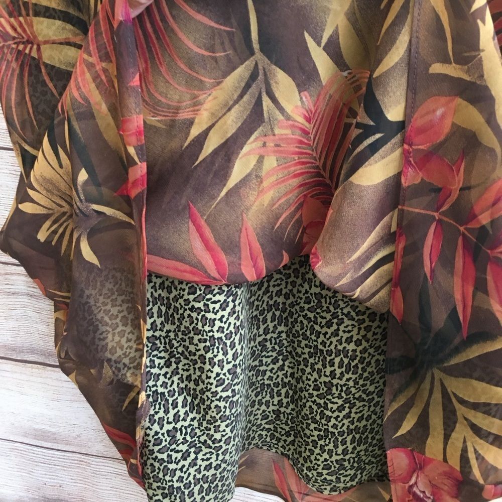 VIRGO FLORAL/LEOPARD‎ PRINT MAXI DRESS - Picture 5 of 9